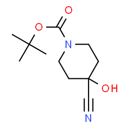 ChemSpider 2D Image | 1-Boc-4-cyano-4-hydroxypiperidine | C11H18N2O3