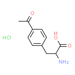 ChemSpider 2D Image | 4-Acetylphenylalanine hydrochloride (1:1) | C11H14ClNO3