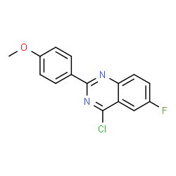 ChemSpider 2D Image | 4-Chloro-6-fluoro-2-(4-methoxyphenyl)quinazoline | C15H10ClFN2O