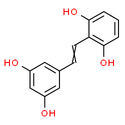 ChemSpider 2D Image | 2-[2-(3,5-Dihydroxyphenyl)vinyl]-1,3-benzenediol | C14H12O4