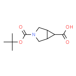 ChemSpider 2D Image | 3-Azabicyclo[3.1.0]hexane-3,6-dicarboxylic acid 3-tert-butyl ester | C11H17NO4