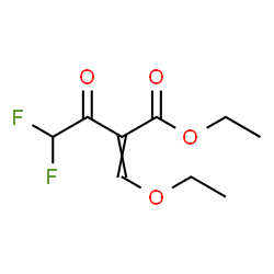 ChemSpider 2D Image | Ethyl 2-(ethoxymethylene)-4,4-difluoro-3-oxobutanoate | C9H12F2O4