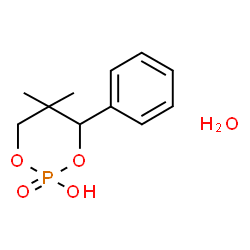 ChemSpider 2D Image | 5,5-Dimethyl-4-phenyl-1,3,2-dioxaphosphinan-2-ol 2-oxide hydrate (1:1) | C11H17O5P