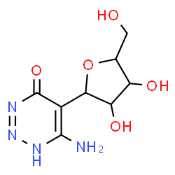ChemSpider 2D Image | 1-(4-Amino-6-oxo-1,6-dihydro-1,2,3-triazin-5-yl)-1,4-anhydropentitol | C8H12N4O5
