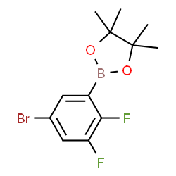 ChemSpider 2D Image | 2-(5-Bromo-2,3-difluorophenyl)-4,4,5,5-tetramethyl-1,3,2-dioxaborolane | C12H14BBrF2O2