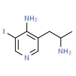 ChemSpider 2D Image | 3-(2-Aminopropyl)-5-iodo-4-pyridinamine | C8H12IN3