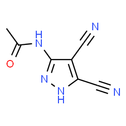 ChemSpider 2D Image | N-(4,5-Dicyano-1H-pyrazol-3-yl)acetamide | C7H5N5O