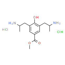 ChemSpider 2D Image | Methyl 3,5-bis(2-aminopropyl)-4-hydroxybenzoate dihydrochloride | C14H24Cl2N2O3