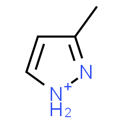 ChemSpider 2D Image | 3-Methyl-1H-pyrazol-1-ium | C4H7N2