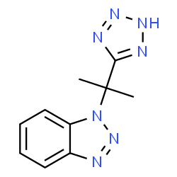 ChemSpider 2D Image | 1-[2-(1H-Tetrazol-5-yl)propan-2-yl]-1H-benzotriazole | C10H11N7