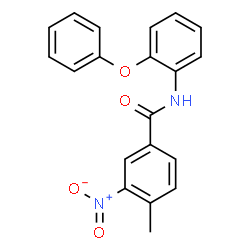 ChemSpider 2D Image | 4-Methyl-3-nitro-N-(2-phenoxyphenyl)benzamide | C20H16N2O4