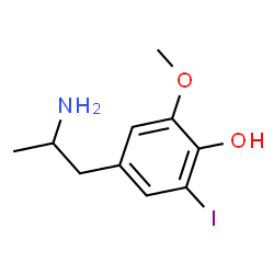 ChemSpider 2D Image | 4-(2-Aminopropyl)-2-iodo-6-methoxyphenol | C10H14INO2