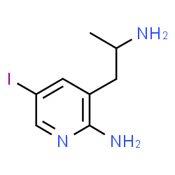 ChemSpider 2D Image | 3-(2-aminopropyl)-5-iodo-pyridin-2-amine | C8H12IN3