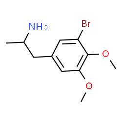 ChemSpider 2D Image | 1-(3-Bromo-4,5-dimethoxyphenyl)-2-propanamine | C11H16BrNO2