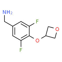 ChemSpider 2D Image | (3,5-Difluoro-4-(oxetan-3-yloxy)phenyl)methanamine | C10H11F2NO2