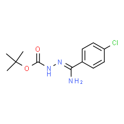 ChemSpider 2D Image | 1,1-Dimethylethyl 2-[(4-chlorophenyl)iminomethyl]hydrazinecarboxylate | C12H16ClN3O2
