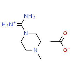 ChemSpider 2D Image | Imino(4-methyl-1-piperazinyl)methanaminium acetate | C8H18N4O2