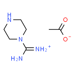 ChemSpider 2D Image | Imino(1-piperazinyl)methanaminium acetate | C7H16N4O2