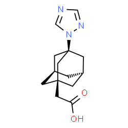 ChemSpider 2D Image | [(1r,3s,5R,7S)-3-(1H-1,2,4-Triazol-1-yl)adamantan-1-yl]acetic acid | C14H19N3O2