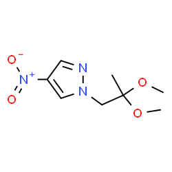 ChemSpider 2D Image | 1-(2,2-Dimethoxypropyl)-4-nitro-1H-pyrazole | C8H13N3O4