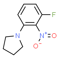 ChemSpider 2D Image | 1-(3-Fluoro-2-nitrophenyl)pyrrolidine | C10H11FN2O2