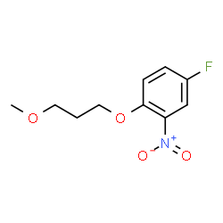 ChemSpider 2D Image | 4-Fluoro-1-(3-methoxypropoxy)-2-nitrobenzene | C10H12FNO4