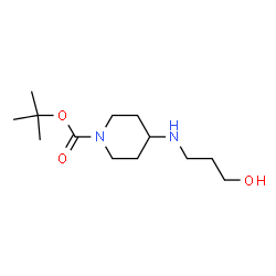 ChemSpider 2D Image | 2-Methyl-2-propanyl 4-[(3-hydroxypropyl)amino]-1-piperidinecarboxylate | C13H26N2O3