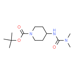ChemSpider 2D Image | 2-Methyl-2-propanyl 4-[(dimethylcarbamoyl)amino]-1-piperidinecarboxylate | C13H25N3O3