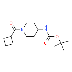 ChemSpider 2D Image | tert-butyl N-(1-cyclobutanecarbonylpiperidin-4-yl)carbamate | C15H26N2O3