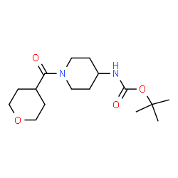 ChemSpider 2D Image | tert-butyl N-[1-(oxane-4-carbonyl)piperidin-4-yl]carbamate | C16H28N2O4