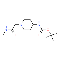 ChemSpider 2D Image | 2-Methyl-2-propanyl {1-[2-(methylamino)-2-oxoethyl]-4-piperidinyl}carbamate | C13H25N3O3