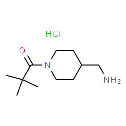 ChemSpider 2D Image | 1-[4-(Aminomethyl)piperidin-1-yl]-2,2-dimethylpropan-1-one hydrochloride | C11H23ClN2O