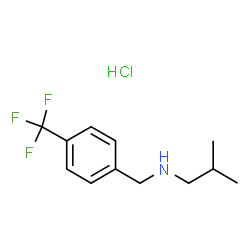 ChemSpider 2D Image | 2-Methyl-N-[4-(trifluoromethyl)benzyl]-1-propanamine hydrochloride (1:1) | C12H17ClF3N