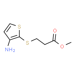 ChemSpider 2D Image | Methyl 3-[(3-amino-2-thienyl)sulfanyl]propanoate | C8H11NO2S2
