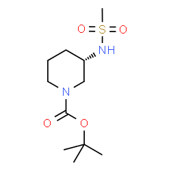ChemSpider 2D Image | TERT-BUTYL (3S)-3-METHANESULFONAMIDOPIPERIDINE-1-CARBOXYLATE | C11H22N2O4S