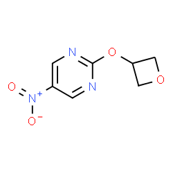 ChemSpider 2D Image | 5-Nitro-2-(3-oxetanyloxy)pyrimidine | C7H7N3O4