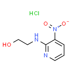 ChemSpider 2D Image | 2-[(3-Nitro-2-pyridinyl)amino]ethanol hydrochloride (1:1) | C7H10ClN3O3