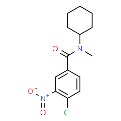ChemSpider 2D Image | 4-Chloro-N-cyclohexyl-N-methyl-3-nitrobenzamide | C14H17ClN2O3