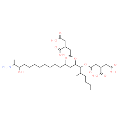 ChemSpider 2D Image | 2,2'-{(19-Amino-18-hydroxy-5,9-dimethyl-6,7-icosanediyl)bis[oxy(2-oxo-2,1-ethanediyl)]}disuccinic acid | C34H59NO13