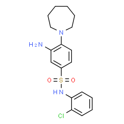 ChemSpider 2D Image | 3-Amino-4-(1-azepanyl)-N-(2-chlorophenyl)benzenesulfonamide | C18H22ClN3O2S