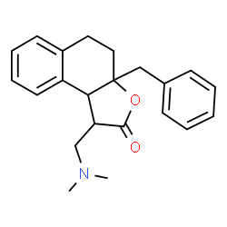 ChemSpider 2D Image | 3a-Benzyl-1-[(dimethylamino)methyl]-3a,4,5,9b-tetrahydronaphtho[2,1-b]furan-2(1H)-one | C22H25NO2