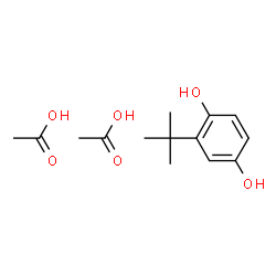 ChemSpider 2D Image | 2-(2-Methyl-2-propanyl)-1,4-benzenediol - acetic acid (1:2) | C14H22O6