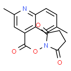 ChemSpider 2D Image | N-Succinimidyl-2,6-dimethyl-4-quinolinecarboxylate | C16H14N2O4