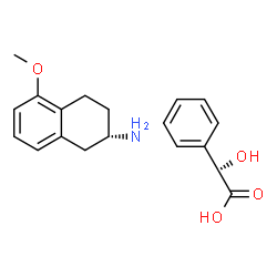 ChemSpider 2D Image | (2S)-Hydroxy(phenyl)acetic acid - (2S)-5-methoxy-1,2,3,4-tetrahydro-2-naphthalenamine (1:1) | C19H23NO4