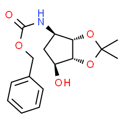 ChemSpider 2D Image | benzyl N-[(3aS,4R,6S,6aR)-6-hydroxy-2,2-dimethyl-hexahydrocyclopenta[d][1,3]dioxol-4-yl]carbamate | C16H21NO5