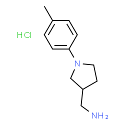 ChemSpider 2D Image | 1-[1-(4-methylphenyl)pyrrolidin-3-yl]methanamine hydrochloride | C12H19ClN2