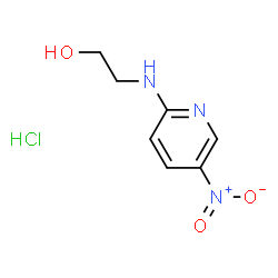 ChemSpider 2D Image | 2-[(5-Nitro-2-pyridinyl)amino]ethanol hydrochloride (1:1) | C7H10ClN3O3