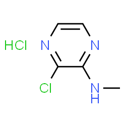 ChemSpider 2D Image | 3-Chloro-N-methyl-2-pyrazinamine hydrochloride (1:1) | C5H7Cl2N3