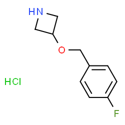 ChemSpider 2D Image | 3-[(4-fluorobenzyl)oxy]azetidine hydrochloride | C10H13ClFNO