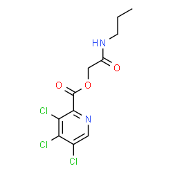 ChemSpider 2D Image | 2-Oxo-2-(propylamino)ethyl 3,4,5-trichloro-2-pyridinecarboxylate | C11H11Cl3N2O3